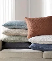 HiEnd Accents Stonewashed Cotton Gauze Diamond Quilted Stitch Pillow Sham