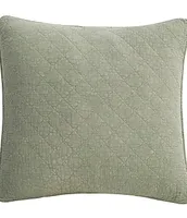 Hiend Accents Stonewashed Cotton Gauze Diamond Stitch Euro Sham