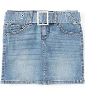 Hippie Girl Big Girls 7-16 Belted Denim A-line Skirt