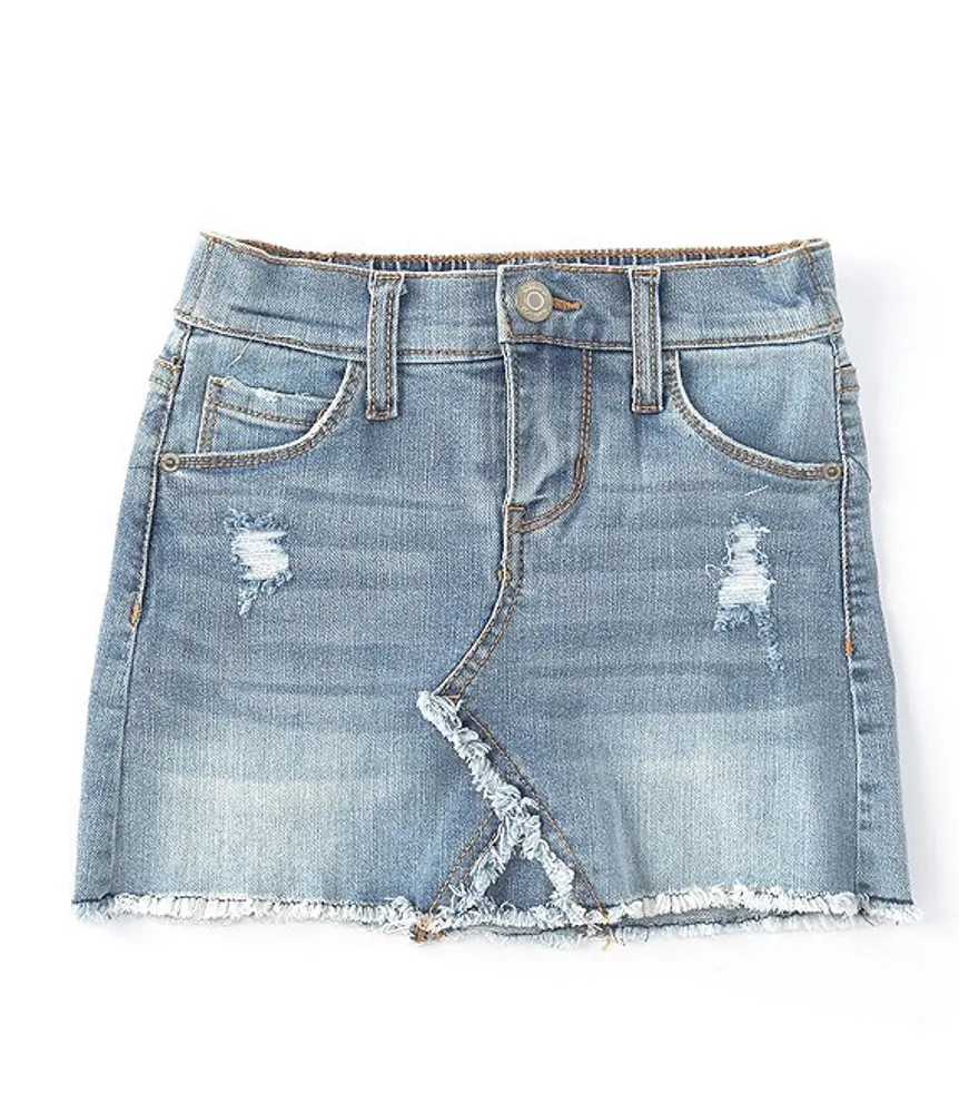 Hippie Girl Big Girls 7-16 Elastic-Back Denim Skirt