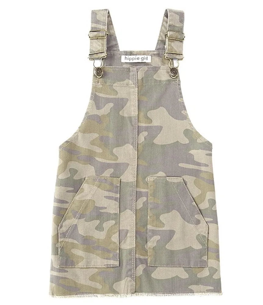 Hippie Girl Little Girls 4-6X Fray-Hem Camo Skirtall