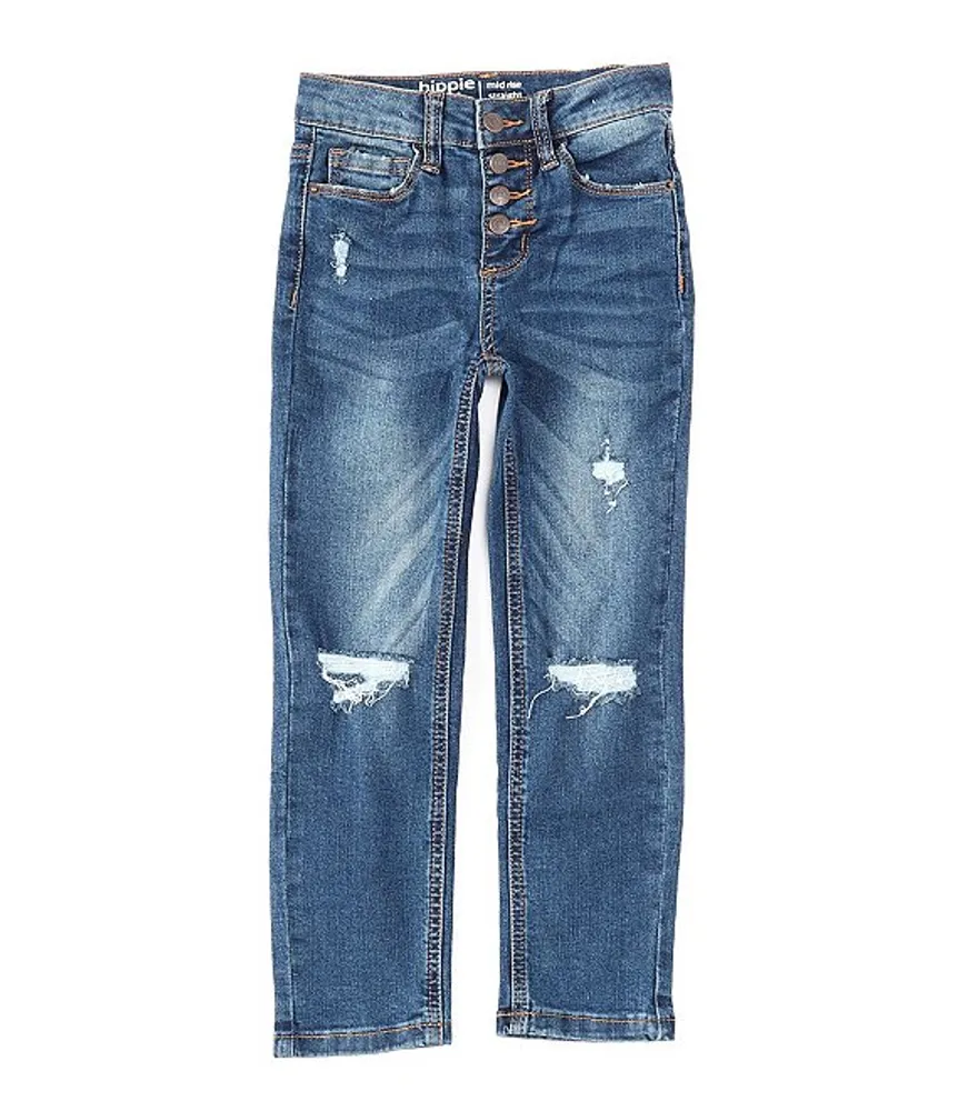 Hippie Girl Little Girls 4-6X High-Rise Straight-Leg Jeans