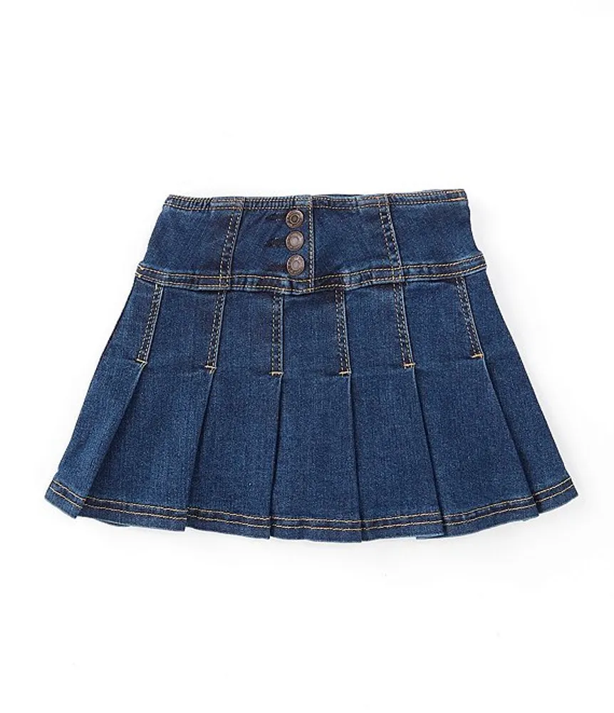 Hippie Girl Little Girls 4-6X Pleated Denim Skirt