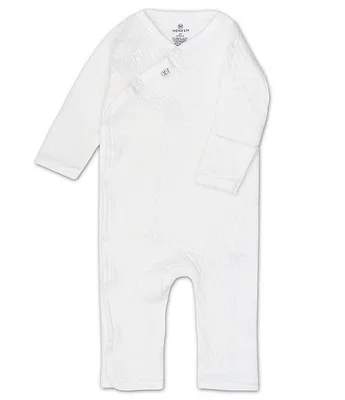 Honest Baby Clothing - Newborn-12 Months Matelasse Organic Side Snap Coverall