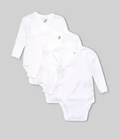 Honest Baby Clothing - Newborn 9 Months Long Sleeve Organic Cotton Kimono Bodysuit 3-Pack