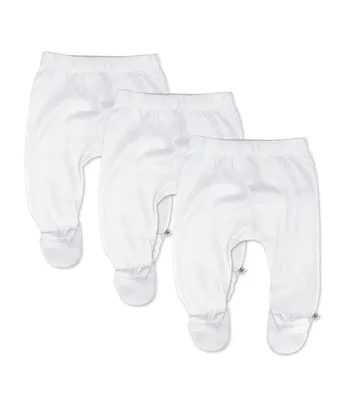 Honest Baby Clothing - Newborn 9 Months Organic Cotton Footed Harem Pant 3-Pack