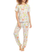 Honeydew Intimates Sweet Escape Butterfly Print Knit Pajama Set