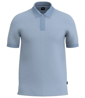 Hugo BOSS Slim-Fit Phillipson Two-Tone Short Sleeve Polo Shirt