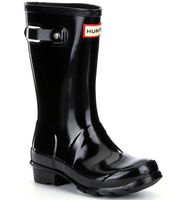 Hunter Original Gloss Waterproof Buckle Strap Rain Boots (Youth) | The Shops Willow Bend