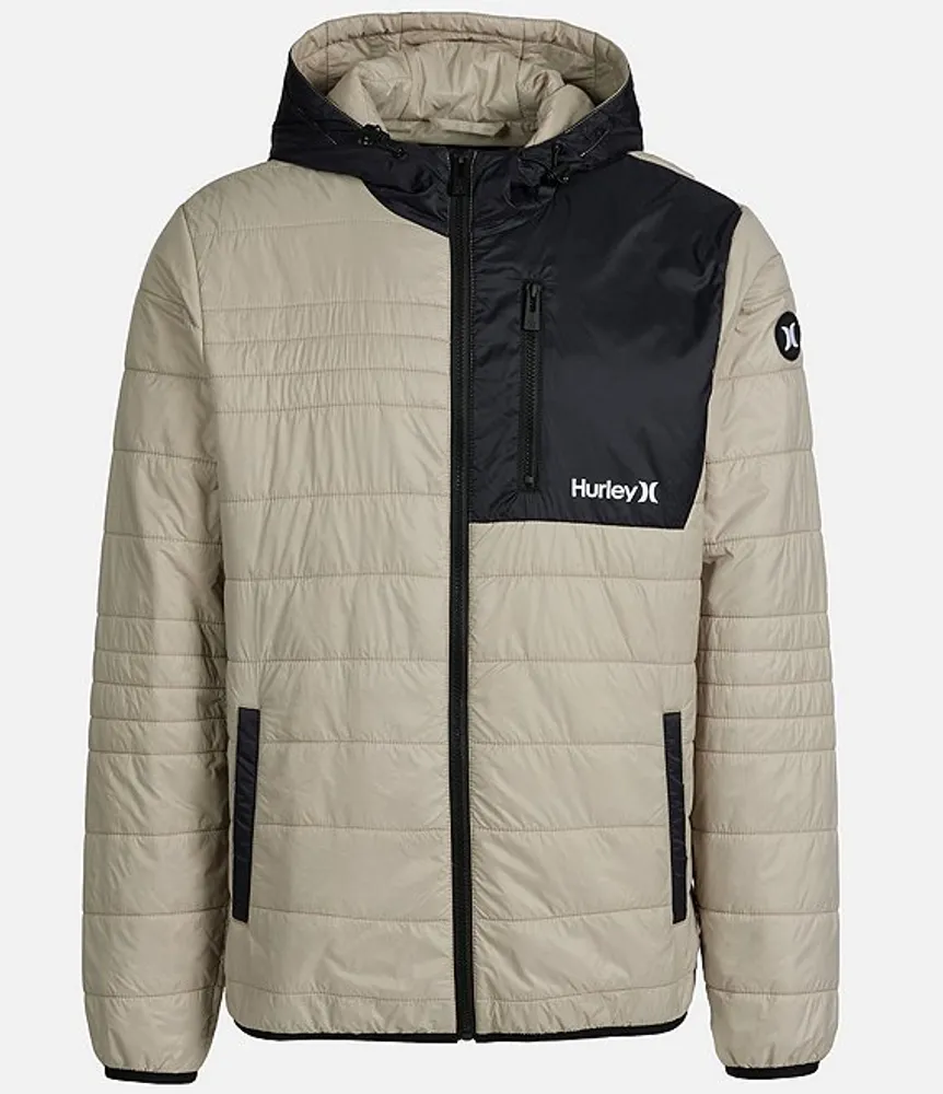 Hurley Carrick Quilted Hooded Packable Jacket