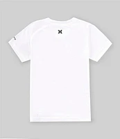Hurley Little Boys 2T-7 Short Sleeve Icon American Flag Fill UPF Graphic T-Shirt