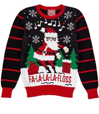 Hybrid Long-Sleeve Fa La Flossing Dance Styling Christmas Sweater