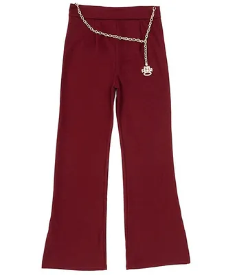 I.N. Girl Big Girls 7-16 Chain-Belted Knit Bootcut Pants