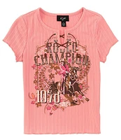 I.N. Girl Big Girls 7-16 Short Sleeve Rodeo Champion T-Shirt