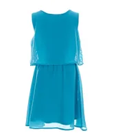 I.N. Girl Big Girls 7-16 Sleeveless Lasercut Popover Dress