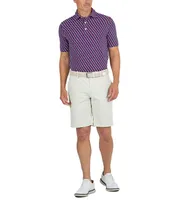 IBKUL Modern Fit Short Sleeve Waving Stars & Stripes Print Polo Shirt