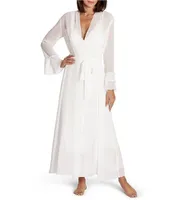 Bloom by Jonquil Sheer Chiffon Long Wrap Robe