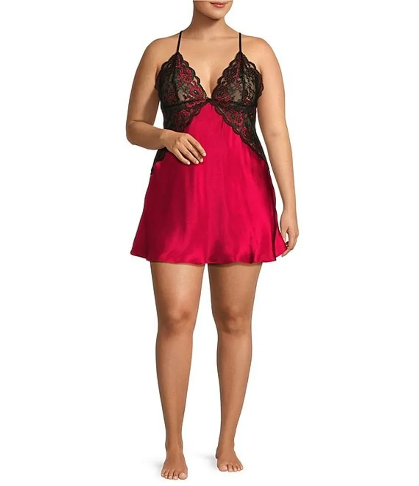 In Bloom by Jonquil Satin Lace Chemise