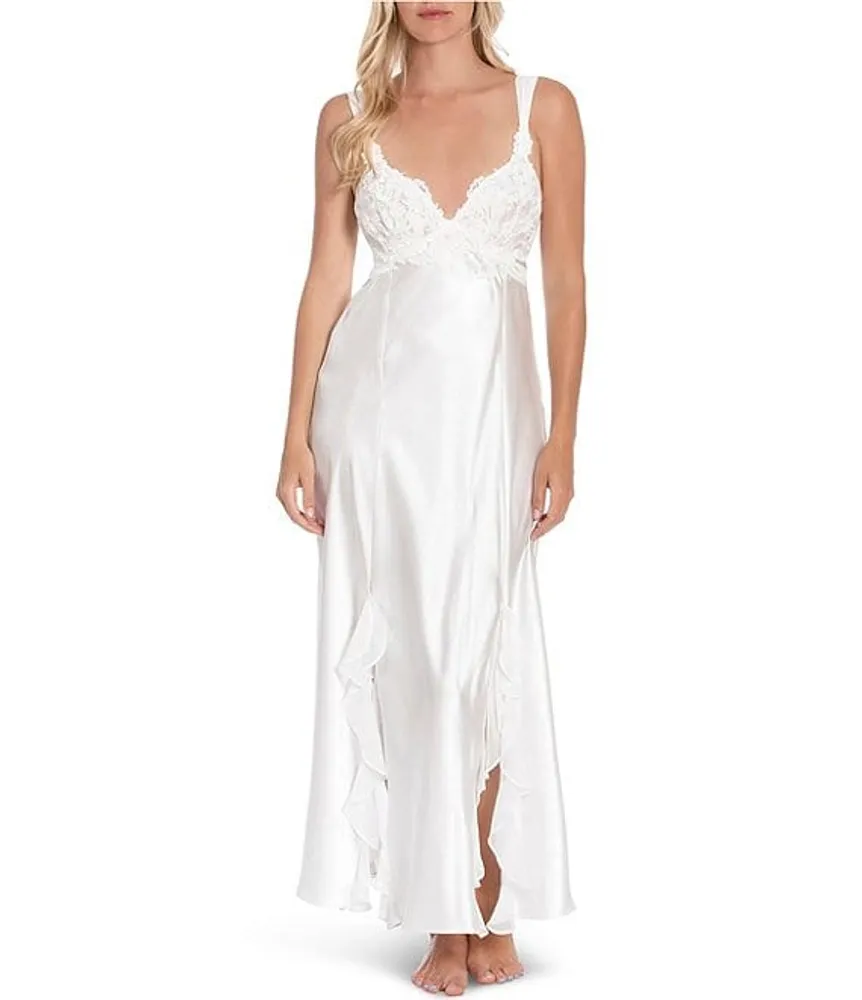 In Bloom by Jonquil Textured Satin Sleeveless Lace V-Neck Cami Pajama Set