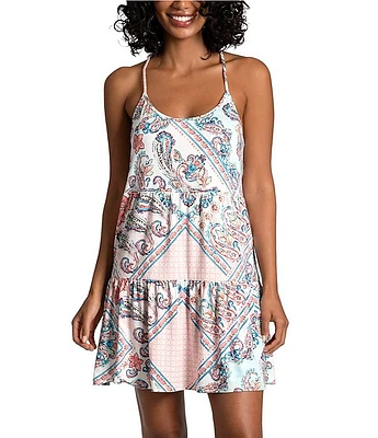 Bloom by Jonquil Talia Paisley Brushed Knit Tiered Chemise