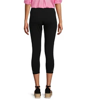 Intro Love The Fit Embellished Hem Knit Jersey Capri Leggings