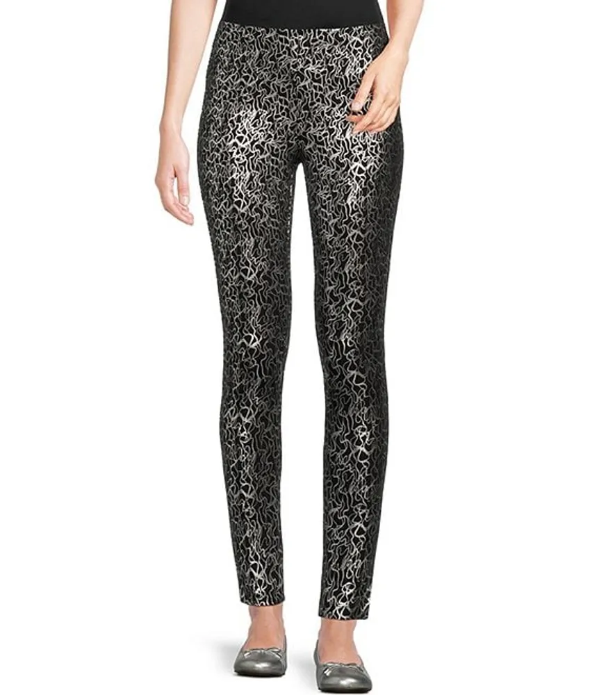 Intro Petite Squiggle Print Love the Fit Pull-On Slimming Leggings