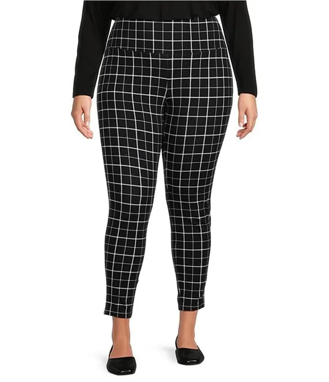 Intro Love The Fit Tummy Control Bias Plaid Print Leggings