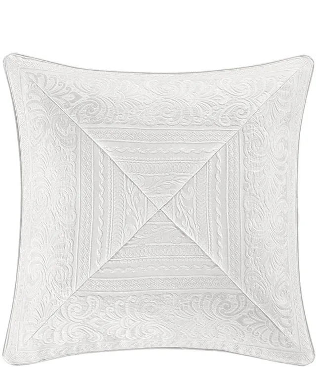 Becco White Square Decorative Throw Pillow 18 x 18 By J Queen