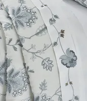 J. Queen New York Blue Garden Embroidered Floral Comforter Set