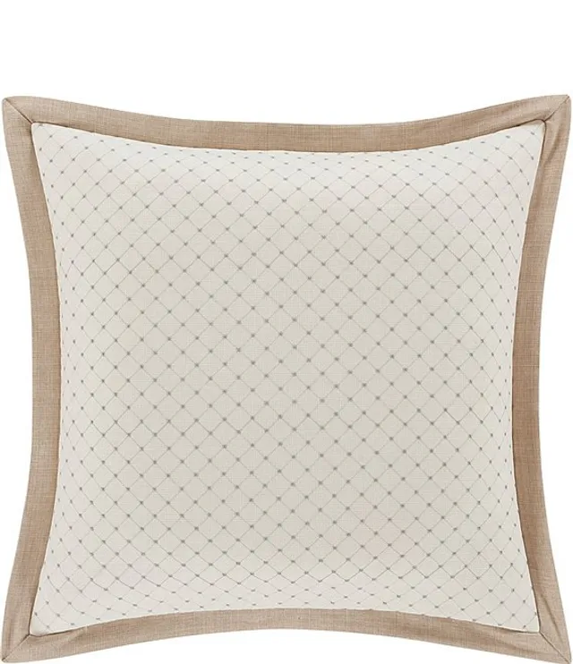 Becco White Square Decorative Throw Pillow 18 x 18 By J Queen