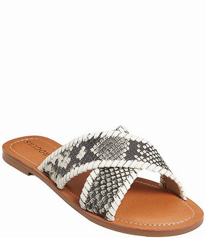 Jack Rogers Sloane Snake Print Leather Sandals | The Shops at Willow Bend