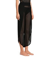 JALA Bhakti Ultra Soft Mesh Wide Leg Asymmetric Hem Coordinating Pants