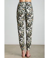 JALA Cross Waist Floral Print Jogger