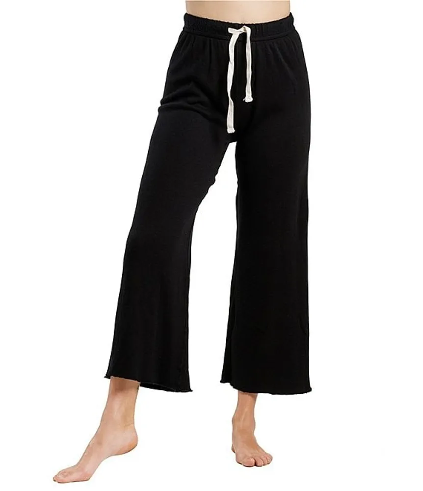 JALA Solid French Terry Fleece All Day Flare Leg Pants