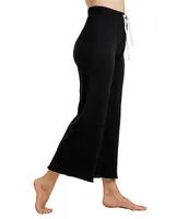 JALA Solid French Terry Fleece All Day Flare Leg Pants