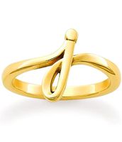 James Avery 14k Gold Script Initial Ring