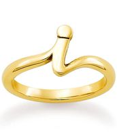 James Avery 14k Gold Script Initial Ring