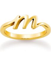 James Avery 14k Gold Script Initial Ring