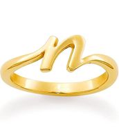 James Avery 14k Gold Script Initial Ring