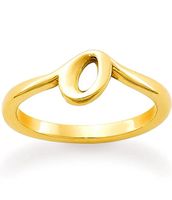 James Avery 14k Gold Script Initial Ring