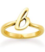 James Avery 14k Gold Script Initial Ring