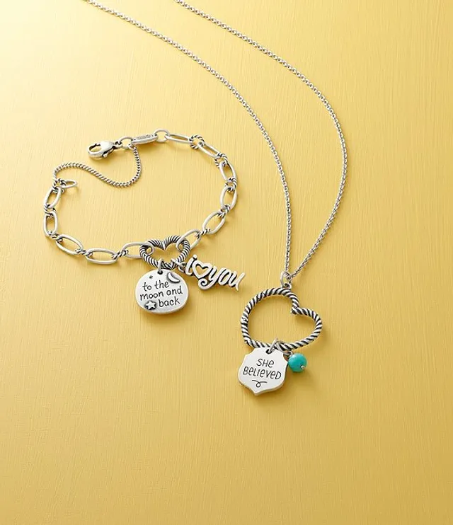 James Avery Changeable Heart Charm Bracelet