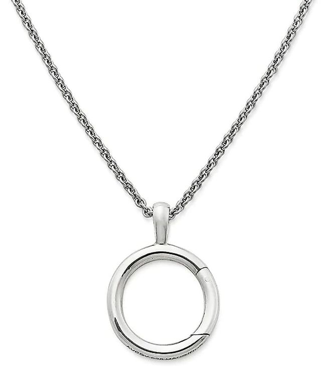 James Avery Hammered Changeable Charm Holder Necklace in Sterling Silver  30”