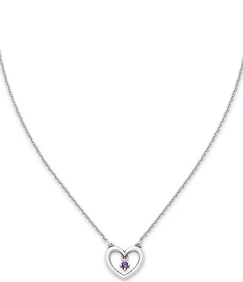 James Avery Dancing Gemstone Heart Short Pendant Necklace