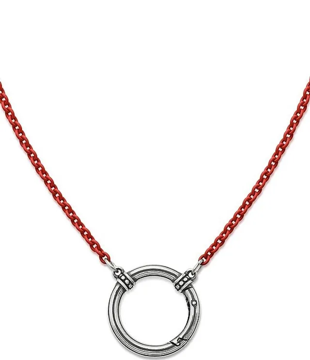 James Avery Oval Twist Changeable Charm Necklace