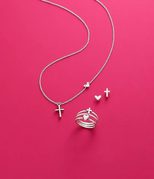 James Avery Artisan Jewelry - This heart necklace symbolizes the radiant  nature of faith, featuring intricate details and a small cross cutout at  its center. Shop the new Radiant Faith Necklace at