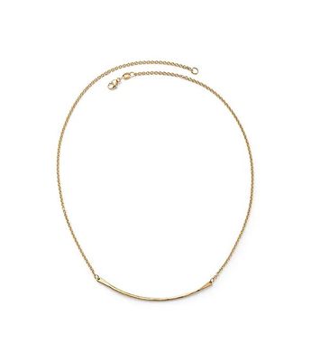 James Avery 14K Hammered Crescent Changeable Charm Holder Necklace