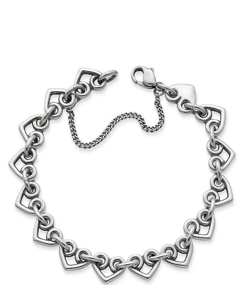 James Avery Forged Sterling Silver Link Charm Bracelet