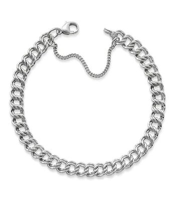 James Avery Medium Double Curb Chain Charm Bracelet
