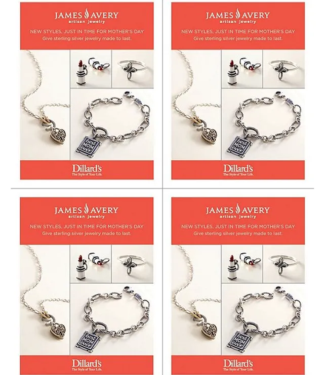 James Avery Sterling Silver Ornate Circlet Changeable Charm Bracelet, Silver Bracelets, Jewelry & Watches